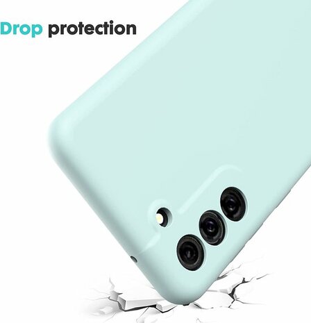 Samsung S21 FE - Siliconen Back Cover - Turquoise