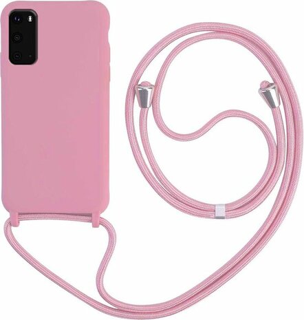Samsung S20 FE Roze - TPU Back Cover met Koord