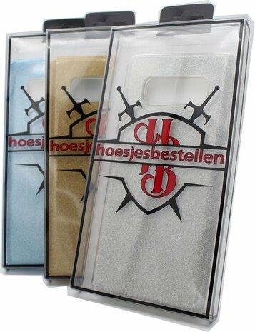 Samsung S21 Ultra - Glitter Back Cover - Zilver