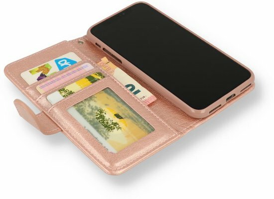 iPhone 11 Pro Max Rosegoud - Rits Book Case