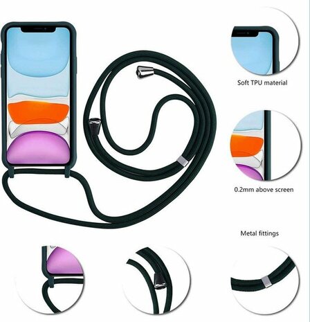 Samsung S20 FE Groen - TPU Back Cover met Koord