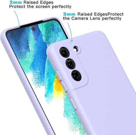 Samsung S21 FE - Siliconen Back Cover - Paars