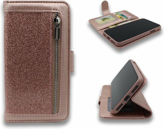 iPhone XS Max - Rits Book Case - Rosegoud