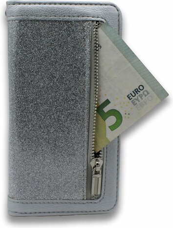 iPhone 12 Mini Zilver - Rits Book Case