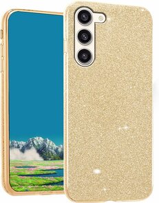 Samsung Galaxy S25 - Goud - Glitter Back Cover