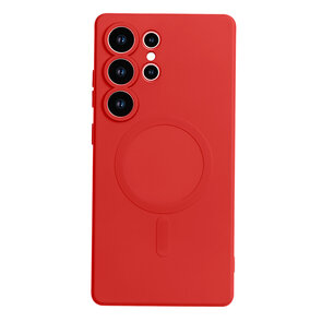 Samsung S25 Ultra - Rood - Camera Siliconen MagSafe Back Cover