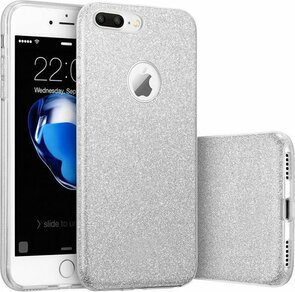 iPhone 7 Plus &amp; 8 Plus - Glitter Back Cover - Zilver
