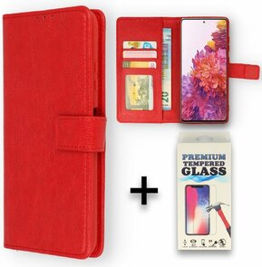 Oppo A96 - Book Case &amp; Glas - Rood