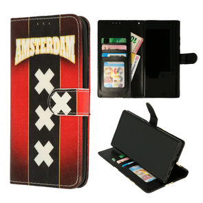 iPhone SE (2022 / 2020) - iPhone 7 &amp; 8 met Print - Book Case - Amsterdam