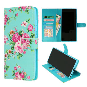 Samsung S22 Ultra met Bloemen Print  - Book Case