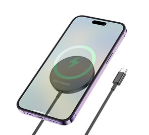 Hoco MagSafe Oplader - Snel Lader (Type C) - 1m USB C - Zwart