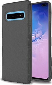 Samsung S10 Plus - Glitter Back Cover - Zwart