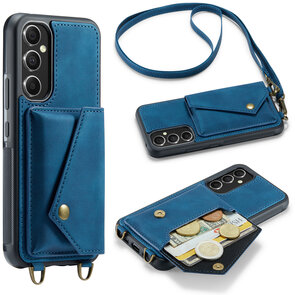 Samsung S23 Plus Navy Blue - Back Cover met Koord