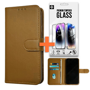 Oppo A79 - Book Case &amp; Glas - Bruin