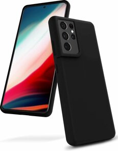 Samsung S23 Ultra - Siliconen Back Cover - Zwart