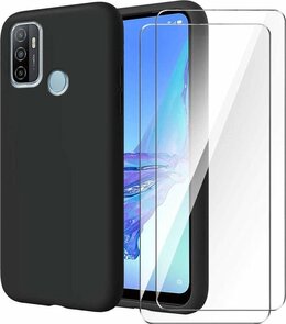 Oppo A53 &amp; A53S - Back Cover &amp; 2X Glas - Zwart