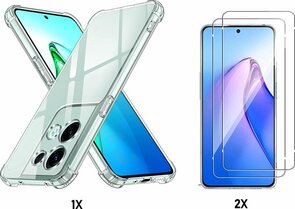 Reno 8 - Anti Shock &amp; 2x Glas - Transparant