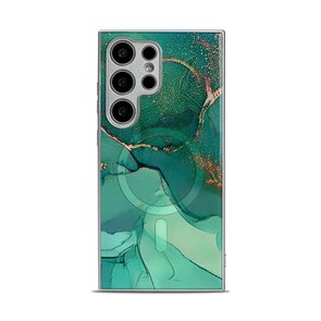 Samsung S24 Ultra Blauw - MagSafe TPU Marmer