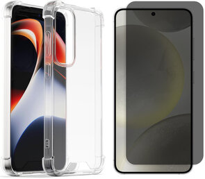 Samsung S25 - Anti Shock &amp; Privacy Glas - Transparant