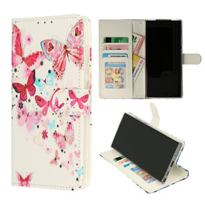 Samsung S22 Plus met Vlinders Print  - Book Case