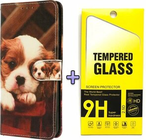 S21 Plus - Book Case - Puppy &amp; Glas