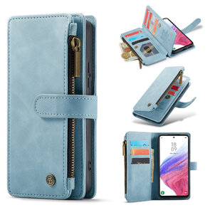 Samsung S25 - Aqua Blue - Book Case met Rits