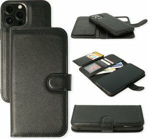 iPhone 11 Zwart - 2 in 1 HQ Book Case met Extra Vakken