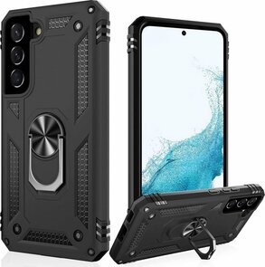 Samsung S22 Plus Zwart - Armor met Kickstand Ring