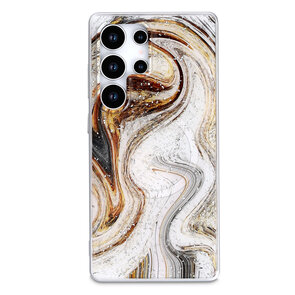 Samsung S25 Ultra - Wit - Marmer MagSafe Back Cover