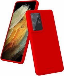 Samsung S21 Ultra - Siliconen Back Cover - Rood