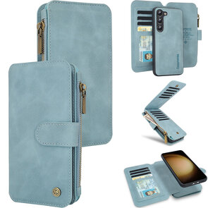 Samsung S24 Aqua Blue - 2 in 1 Book Case met Rits