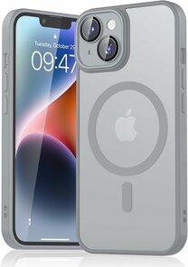 iPhone 15 - Grijs - Matte Armor - Geschikt voor MagSafe