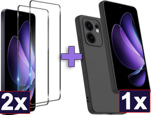 Reno 13 FS - Back Cover &amp; 2x Glas - Zwart