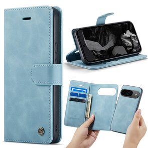 Pixel 6A - 2 in 1 Book Case - Aqua Blue