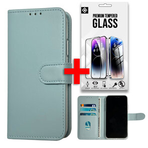 S24 Plus - Book Case &amp; Glas - Licht Blauw