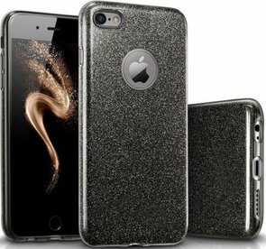 iPhone 6 Plus &amp; 6s Plus - Glitter Back Cover - Zwart