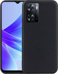 Oppo A57 4G &amp; A57S 4G - Siliconen Back Cover - Zwart