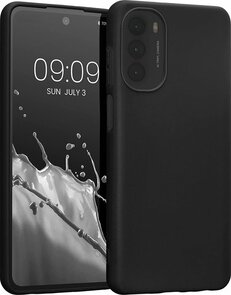 Moto G62 - Siliconen Back Cover - Zwart