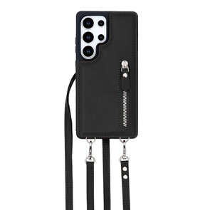 Samsung S25 Ultra - Zwart - Back Cover met Koord