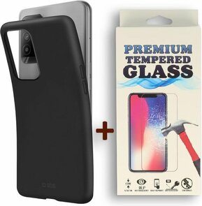 Oppo A16 &amp; A16S - Back Cover &amp; Glas - Zwart