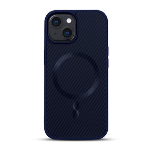 iPhone 15 Plus - Blauw - Carbon MagSafe Back Cover
