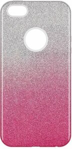 iPhone 6 &amp; 6s - Glitter Back Cover - Roze &amp; Silver