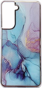 Samsung S21 FE - Marmer Back Cover - Blauw