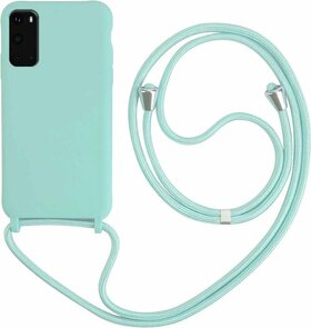 Samsung S20 FE Turquoise - TPU Back Cover met Koord
