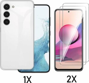 S23 - Back Cover &amp; 2x Glas - Transparant