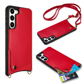 Samsung S23 Rood - Back Cover met Bandje