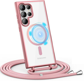Samsung S25 Ultra - Roze - MagSafe TPU met Koord