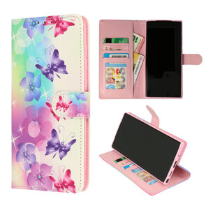 Samsung S25 Ultra - Book Case - Bloemen &amp; Vlinders
