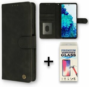 Samsung S21 FE Charcoal Gray &amp; Glas - Book Case