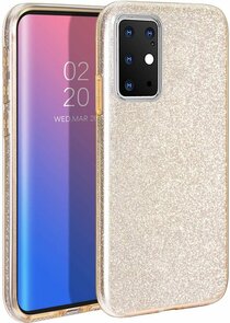 Samsung S20 Plus - Siliconen - Glitter Back Cover - Goud